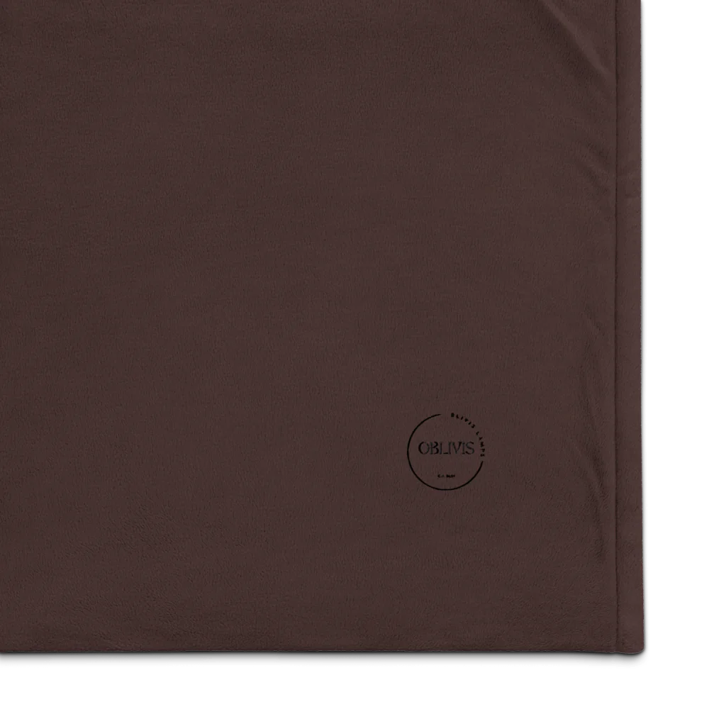 Brown fabric with a visible brand logo on a white background