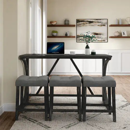 Power Outlet Bar Table & Chair Combo