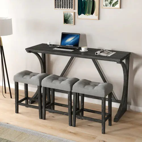 Power Outlet Bar Table & Chair Combo