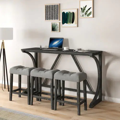 Power Outlet Bar Table & Chair Combo