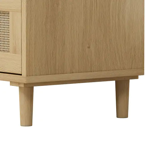Oak Rattan 3-Drawer Set