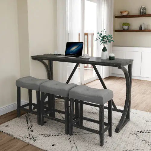 Power Outlet Bar Table & Chair Combo